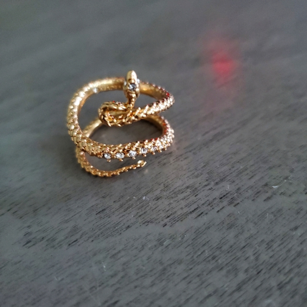 Kendra Scott Phoenix Gold Snake Wrap Ring, sz 7